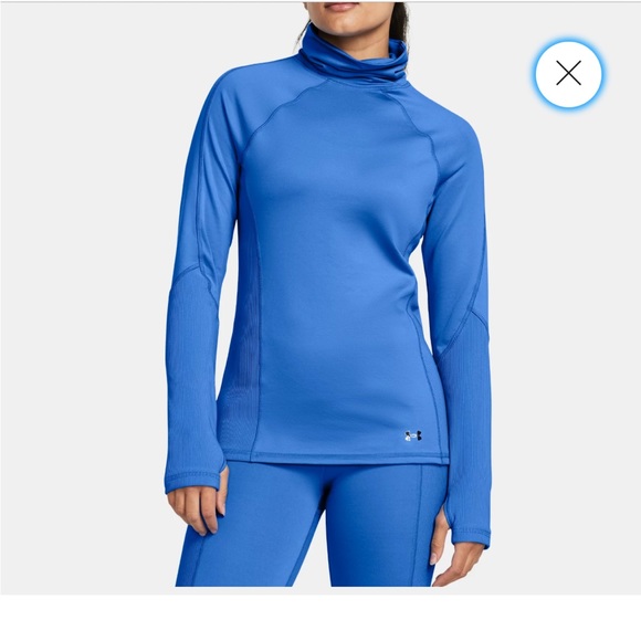 Pristine Coral Under Armour ColdGear Funnel Neck Top - Picture 3 of 6